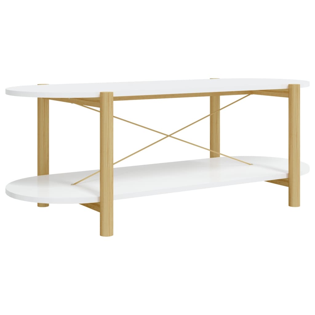 Salontafel 110x48x40 cm bewerkt hout wit is nu te koop bij PeponiXL, paradijselijk wonen!