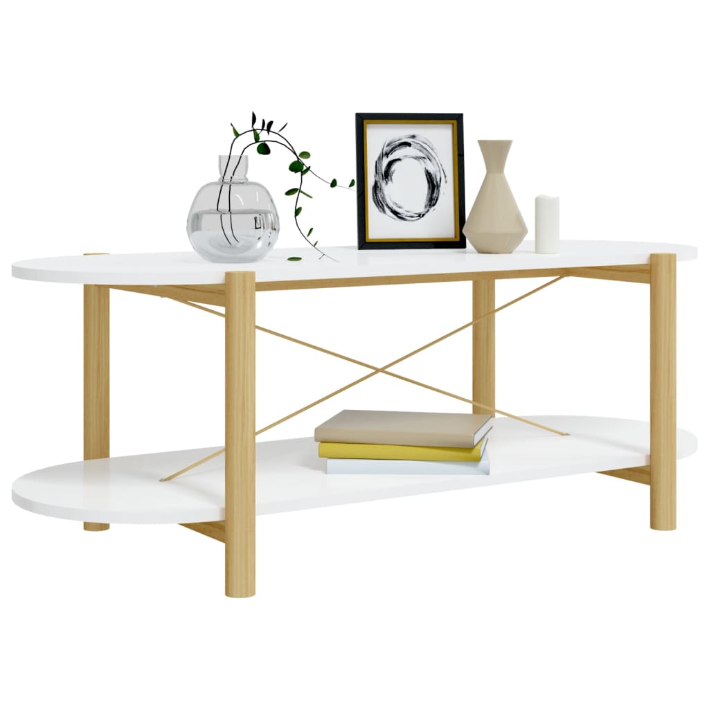 Salontafel 110x48x40 cm bewerkt hout wit is nu te koop bij PeponiXL, paradijselijk wonen!