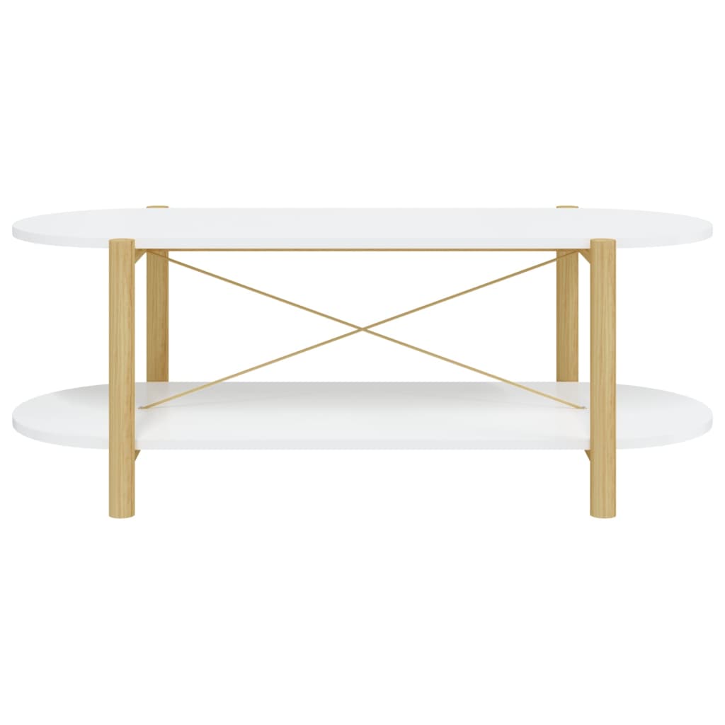 Salontafel 110x48x40 cm bewerkt hout wit is nu te koop bij PeponiXL, paradijselijk wonen!