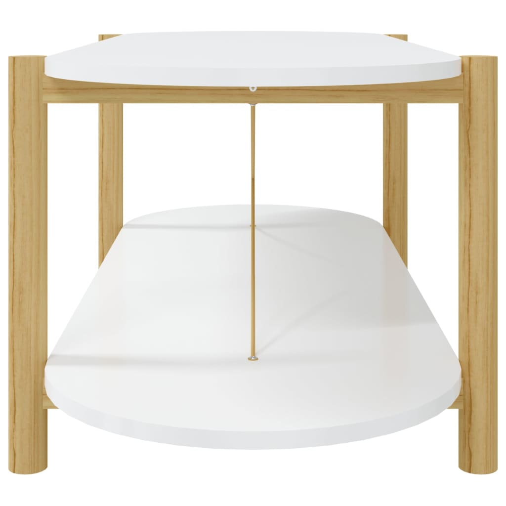 Salontafel 110x48x40 cm bewerkt hout wit is nu te koop bij PeponiXL, paradijselijk wonen!