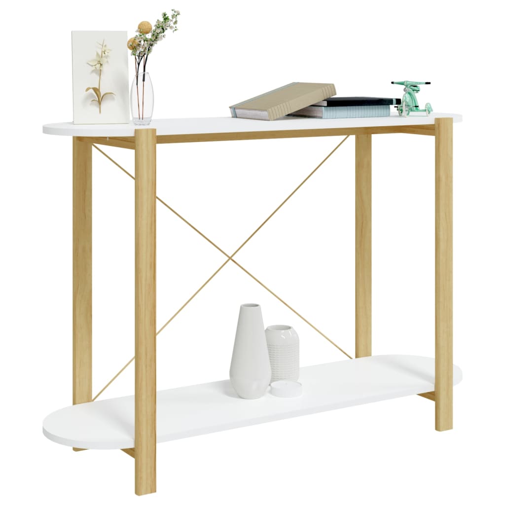 Wandtafel 110x38x75 cm bewerkt hout wit is nu te koop bij PeponiXL, paradijselijk wonen!