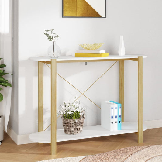 Wandtafel 110x38x75 cm bewerkt hout wit is nu te koop bij PeponiXL, paradijselijk wonen!