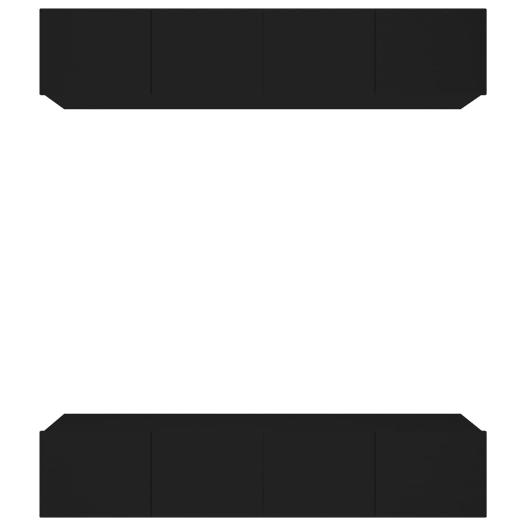 Tv-meubelen 4 st 80x30x30 cm bewerkt hout zwart is nu te koop bij PeponiXL, paradijselijk wonen!