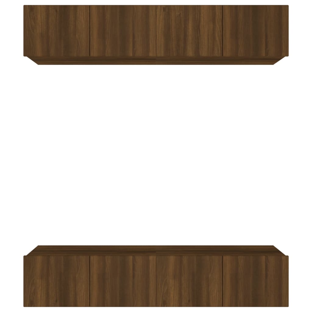 Tv-meubelen 4 st 80x30x30 cm bewerkt hout bruin eikenkleur