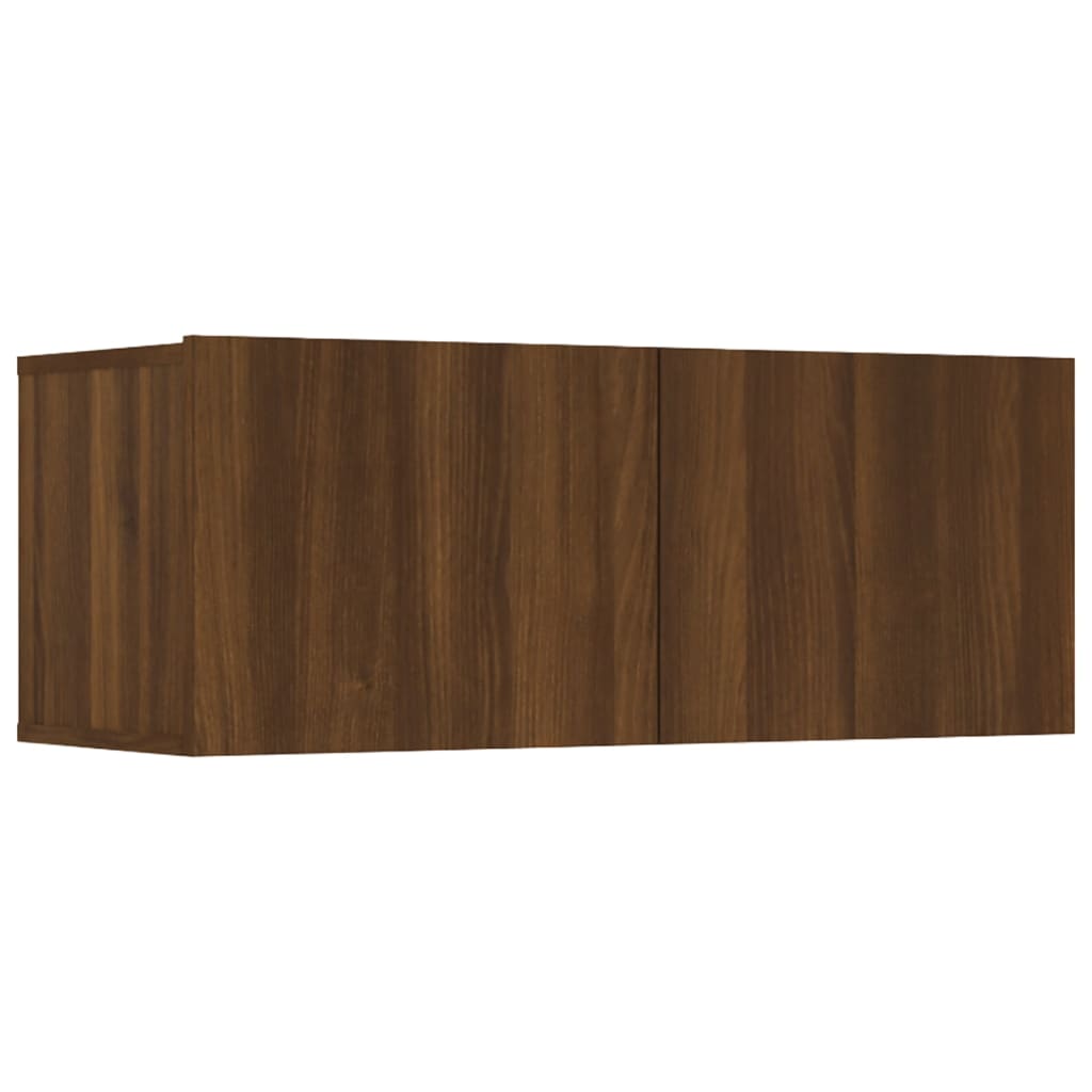 Tv-meubelen 4 st 80x30x30 cm bewerkt hout bruin eikenkleur