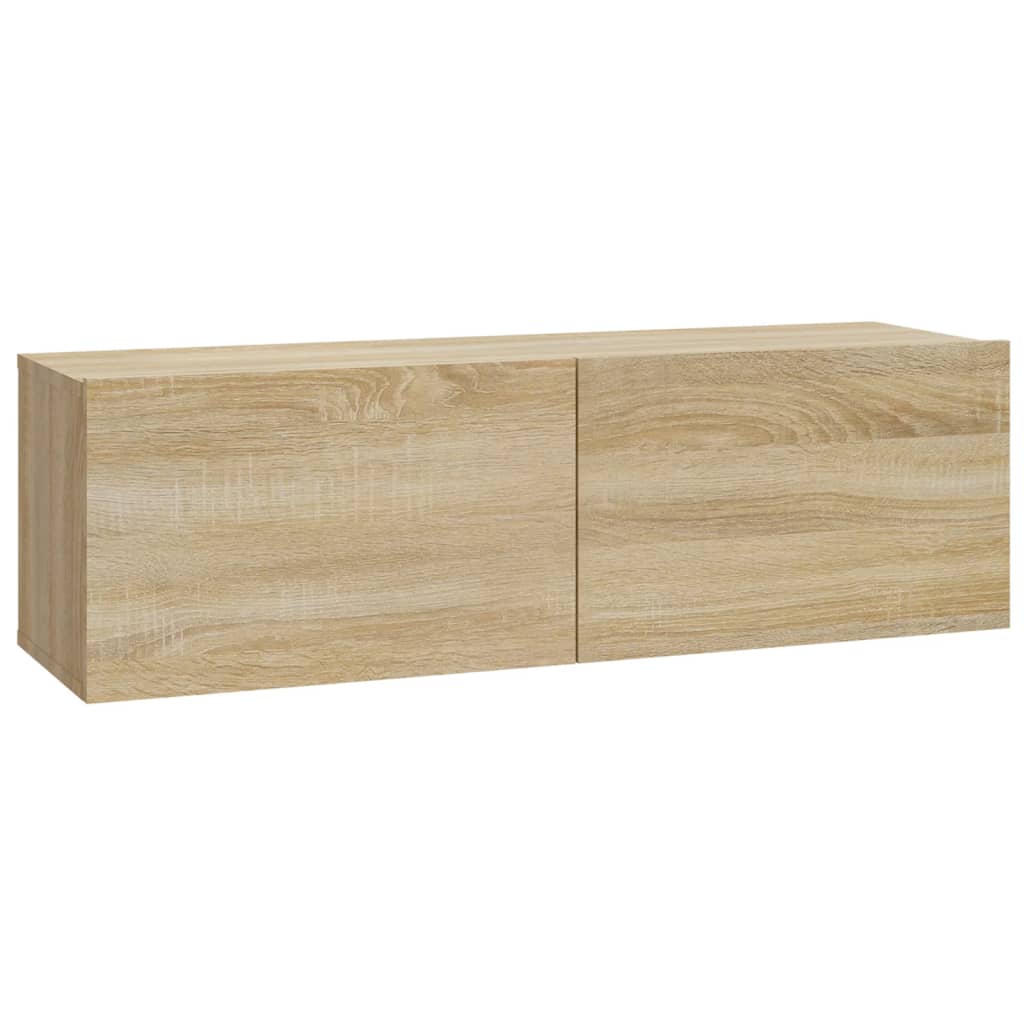 Tv-wandmeubels 4 st 100x30x30 cm sonoma eikenkleurig is nu te koop bij PeponiXL, paradijselijk wonen!
