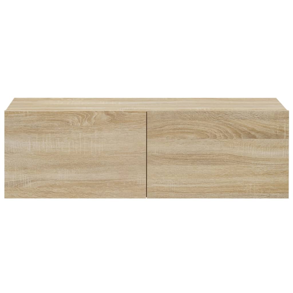 Tv-wandmeubels 4 st 100x30x30 cm sonoma eikenkleurig is nu te koop bij PeponiXL, paradijselijk wonen!