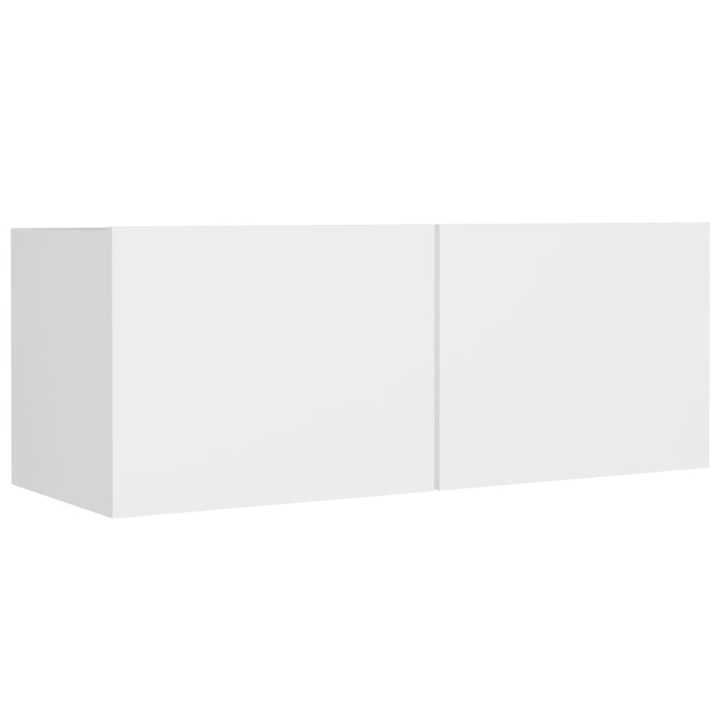 4-delige Tv-meubelset bewerkt hout wit is nu te koop bij PeponiXL, paradijselijk wonen!