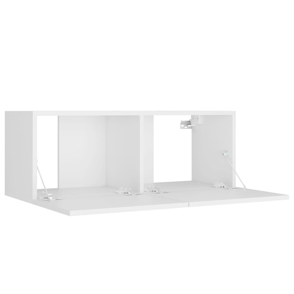 4-delige Tv-meubelset bewerkt hout wit is nu te koop bij PeponiXL, paradijselijk wonen!