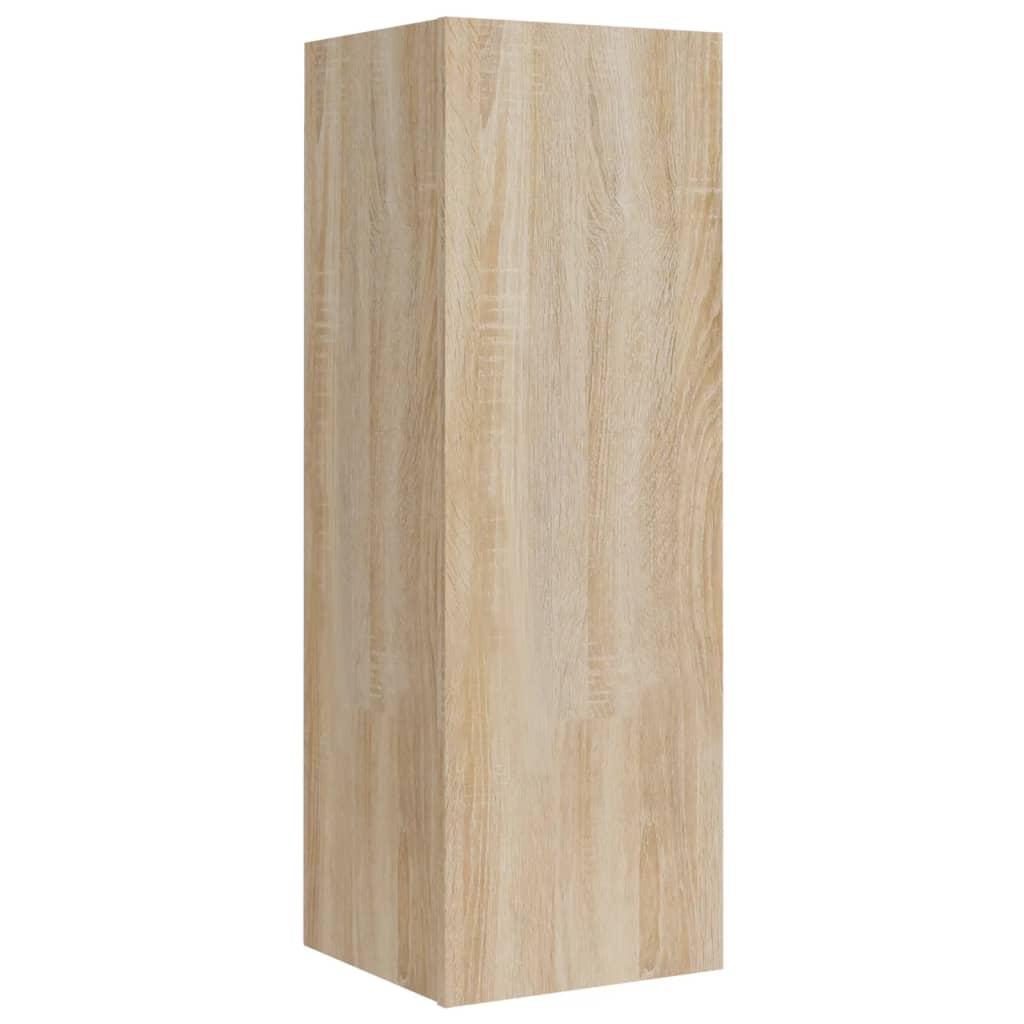 4-delige Tv-meubelset bewerkt hout sonoma eikenkleurig is nu te koop bij PeponiXL, paradijselijk wonen!