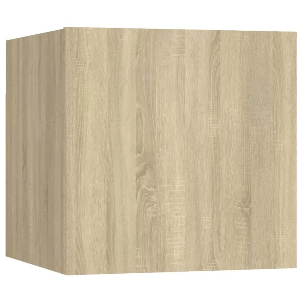 6-delige Tv-meubelset bewerkt hout sonoma eikenkleurig is nu te koop bij PeponiXL, paradijselijk wonen!