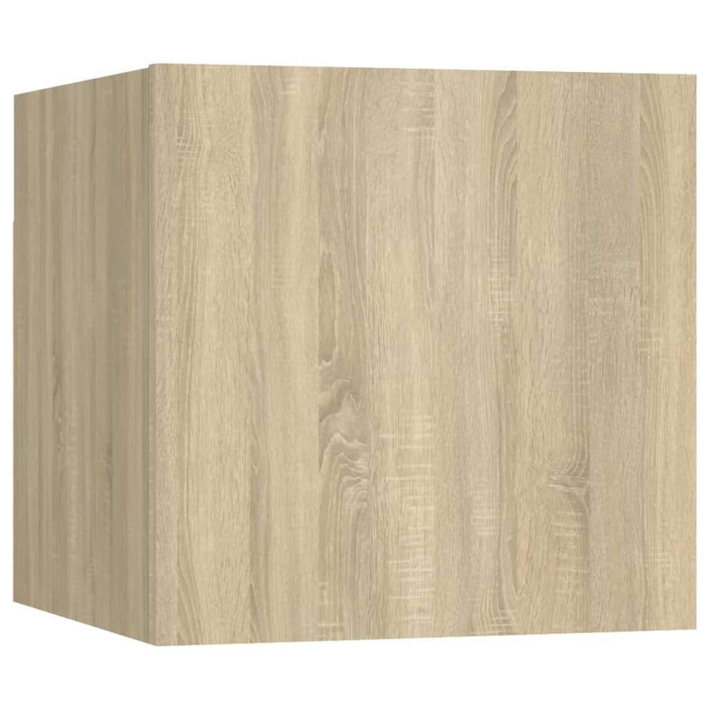 8-delige Tv-meubelset bewerkt hout sonoma eikenkleurig is nu te koop bij PeponiXL, paradijselijk wonen!