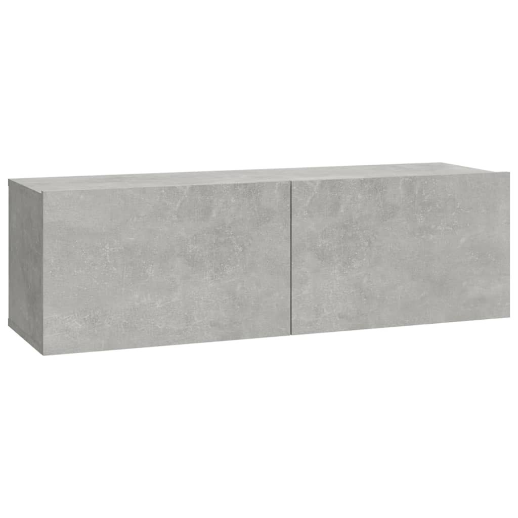 8-delige Tv-meubelset bewerkt hout betongrijs is nu te koop bij PeponiXL, paradijselijk wonen!