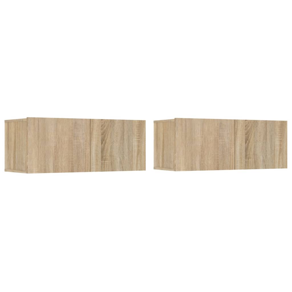 5-delige Tv-meubelset bewerkt hout sonoma eikenkleurig is nu te koop bij PeponiXL, paradijselijk wonen!
