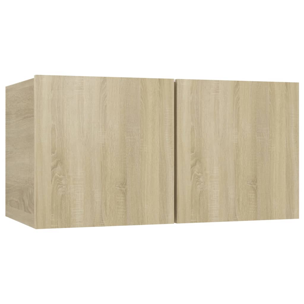 5-delige Tv-meubelset bewerkt hout sonoma eikenkleurig is nu te koop bij PeponiXL, paradijselijk wonen!
