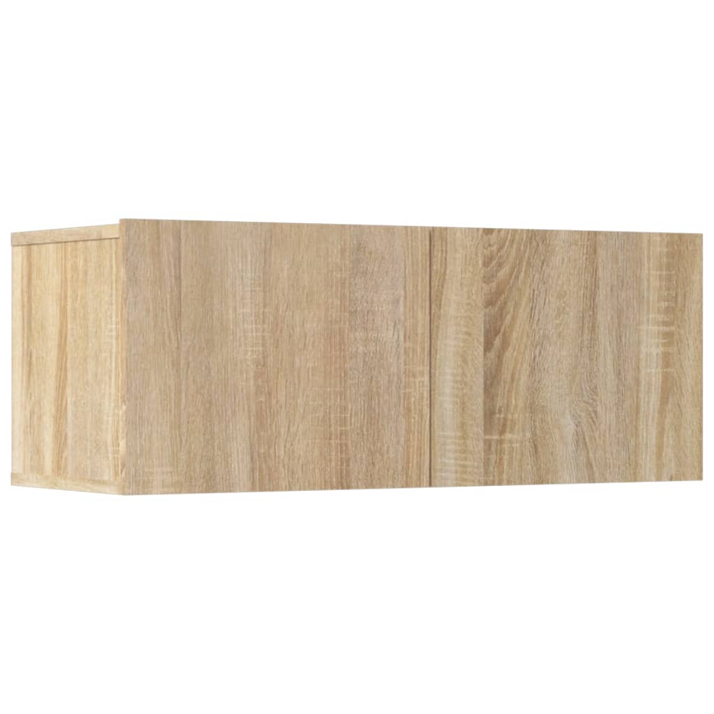 5-delige Tv-meubelset bewerkt hout sonoma eikenkleurig is nu te koop bij PeponiXL, paradijselijk wonen!