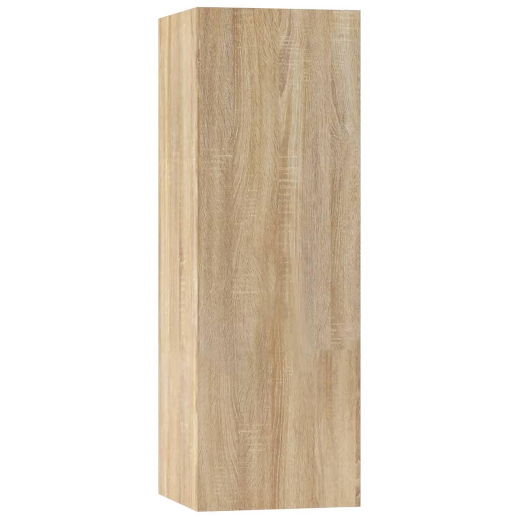 5-delige Tv-meubelset bewerkt hout sonoma eikenkleurig is nu te koop bij PeponiXL, paradijselijk wonen!