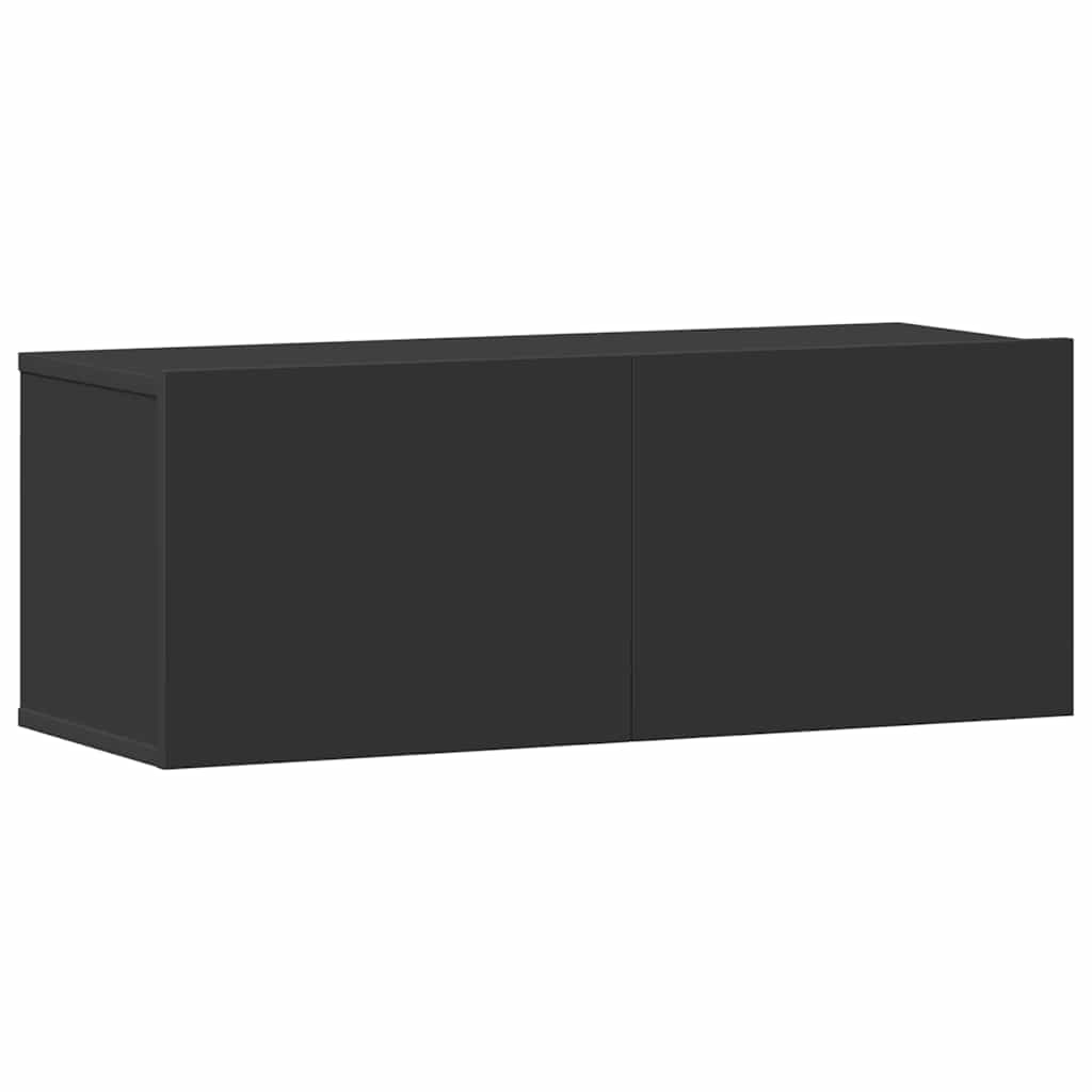 3-delige Tv-meubelset bewerkt hout zwart is nu te koop bij PeponiXL, paradijselijk wonen!