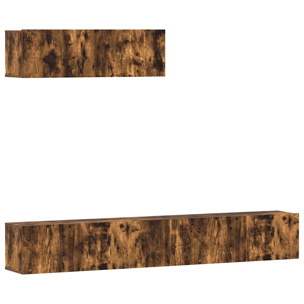 3-delige Tv-meubelset bewerkt hout gerookt eikenkleurig is nu te koop bij PeponiXL, paradijselijk wonen!
