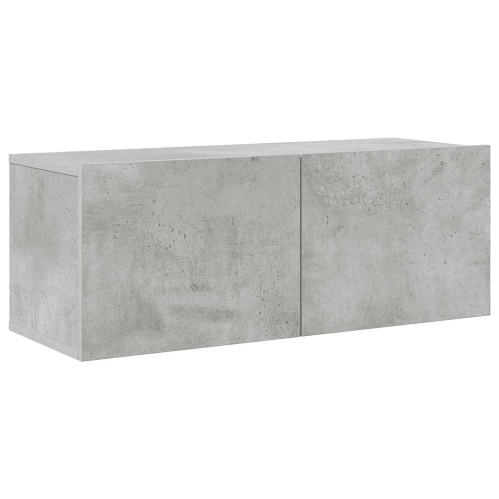 7-delige Tv-meubelset bewerkt hout betongrijs is nu te koop bij PeponiXL, paradijselijk wonen!