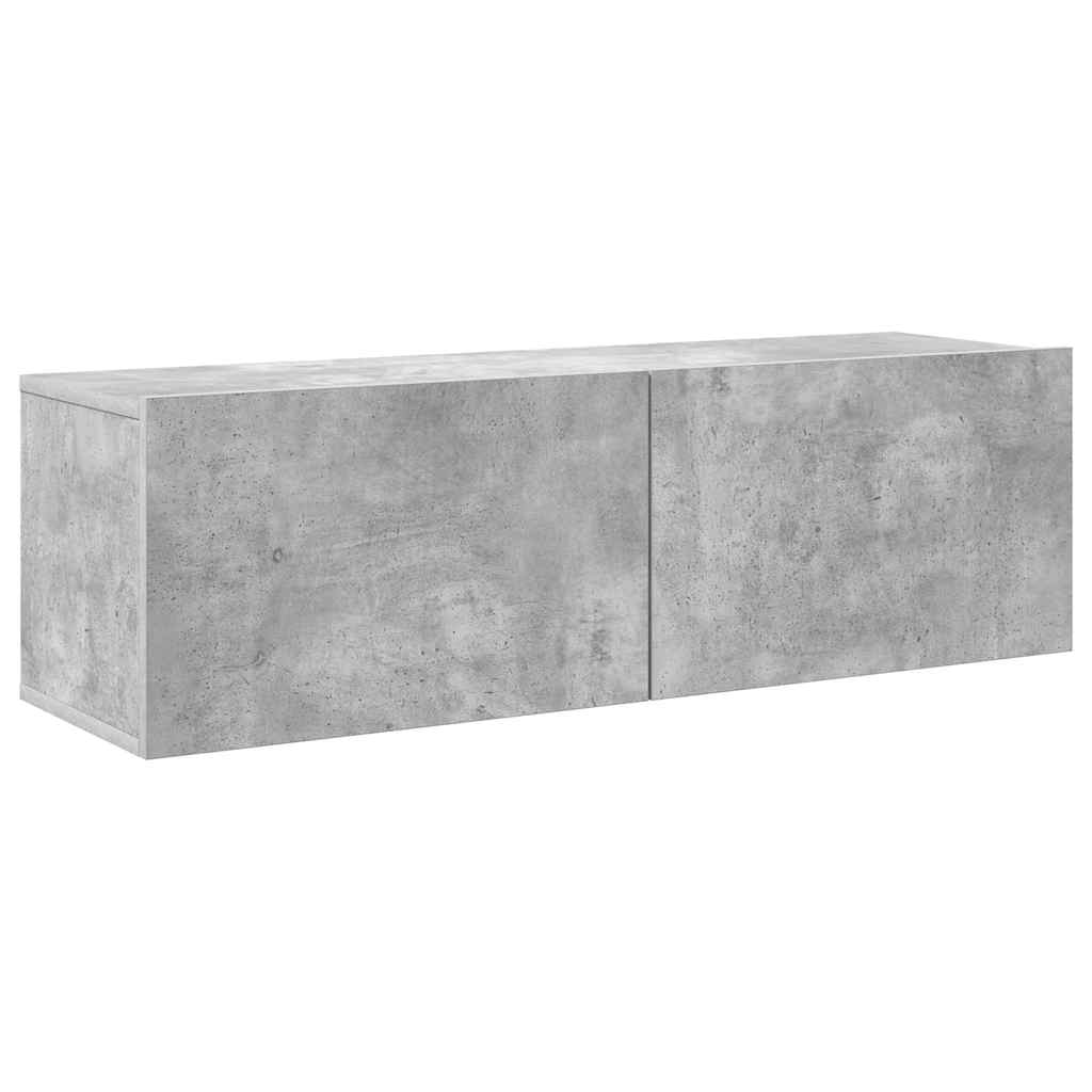 7-delige Tv-meubelset bewerkt hout betongrijs is nu te koop bij PeponiXL, paradijselijk wonen!