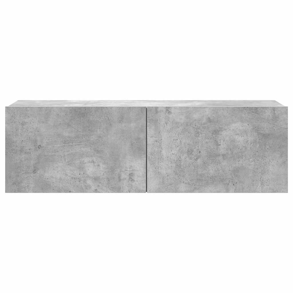 7-delige Tv-meubelset bewerkt hout betongrijs is nu te koop bij PeponiXL, paradijselijk wonen!
