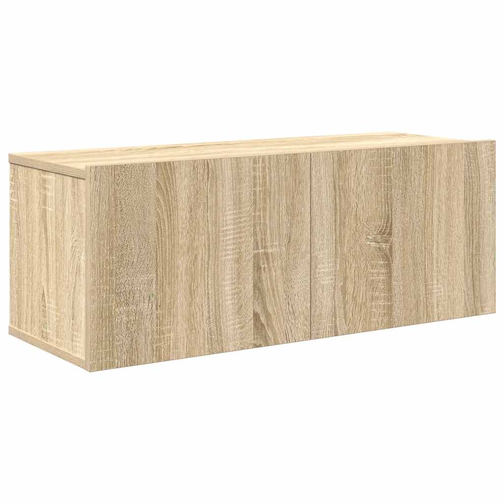7-delige Tv-meubelset bewerkt hout sonoma eikenkleurig is nu te koop bij PeponiXL, paradijselijk wonen!