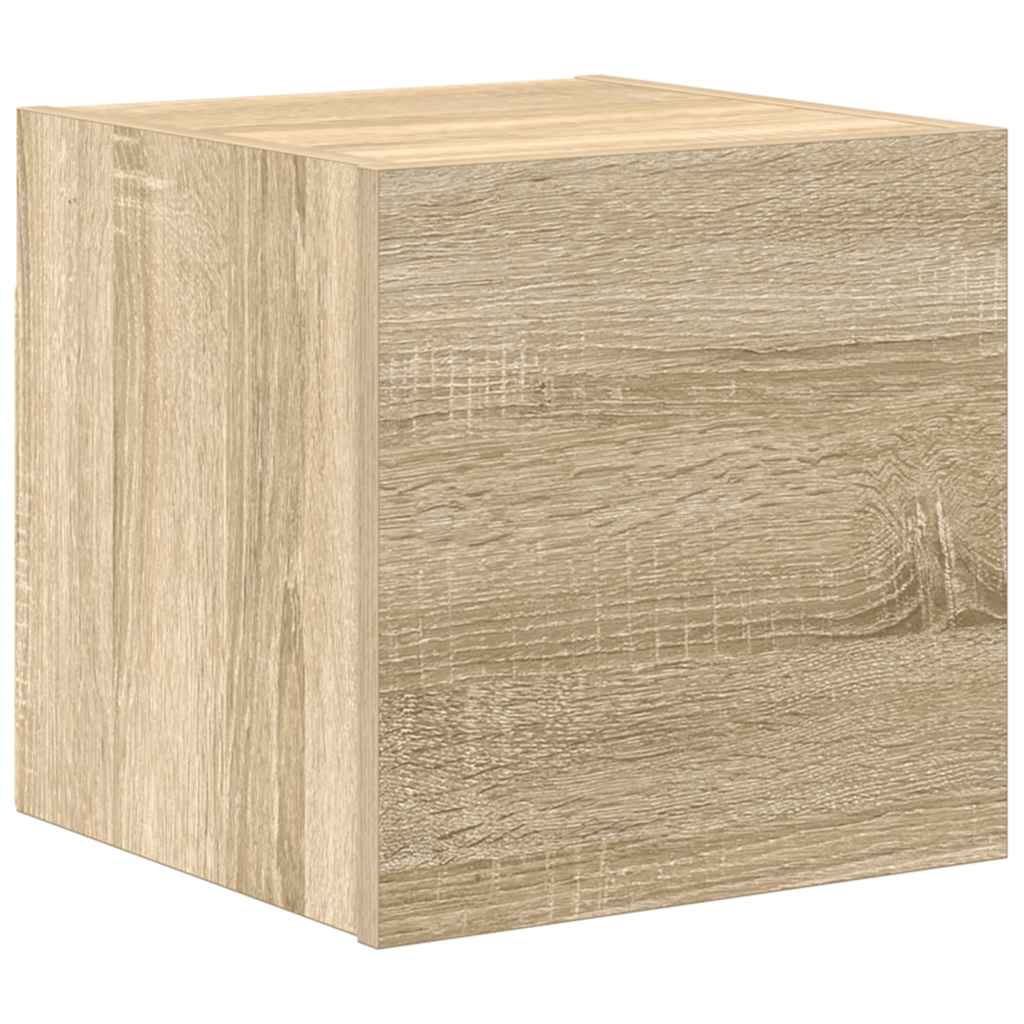 7-delige Tv-meubelset bewerkt hout sonoma eikenkleurig is nu te koop bij PeponiXL, paradijselijk wonen!