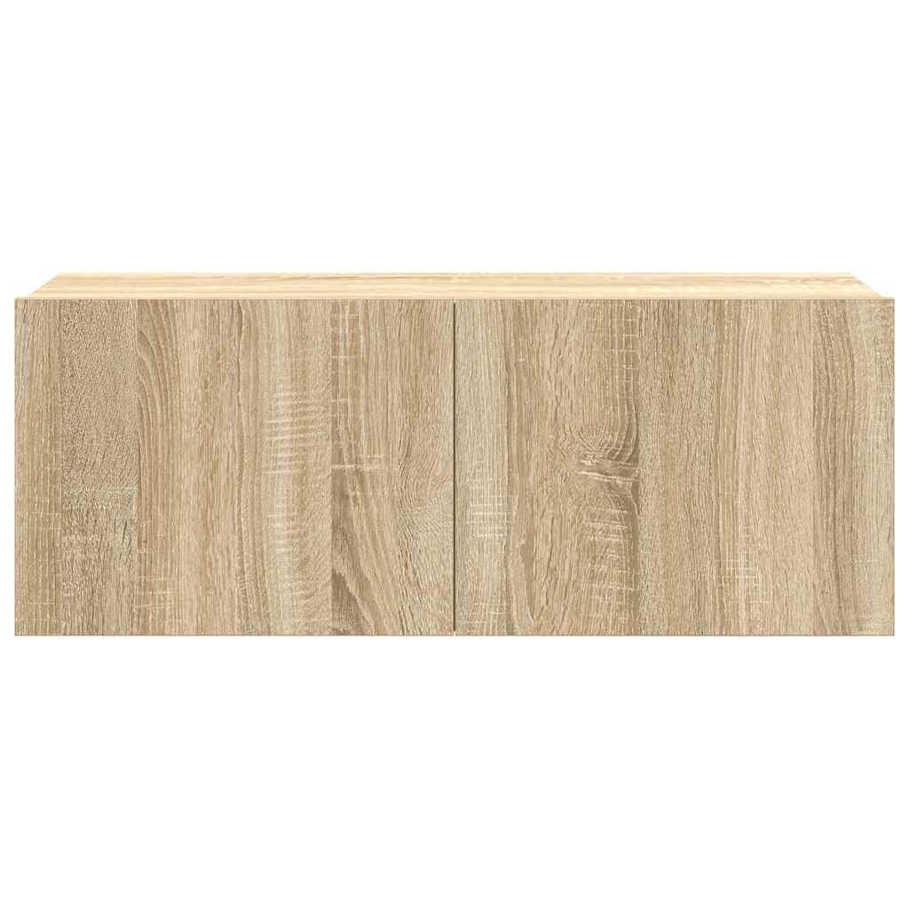 7-delige Tv-meubelset bewerkt hout sonoma eikenkleurig is nu te koop bij PeponiXL, paradijselijk wonen!