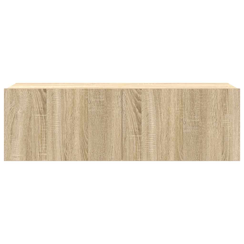 7-delige Tv-meubelset bewerkt hout sonoma eikenkleurig is nu te koop bij PeponiXL, paradijselijk wonen!