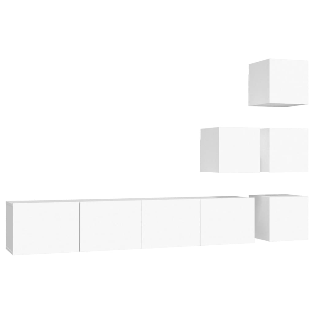 Tv-wandmeubel bewerkt hout wit is nu te koop bij PeponiXL, paradijselijk wonen!