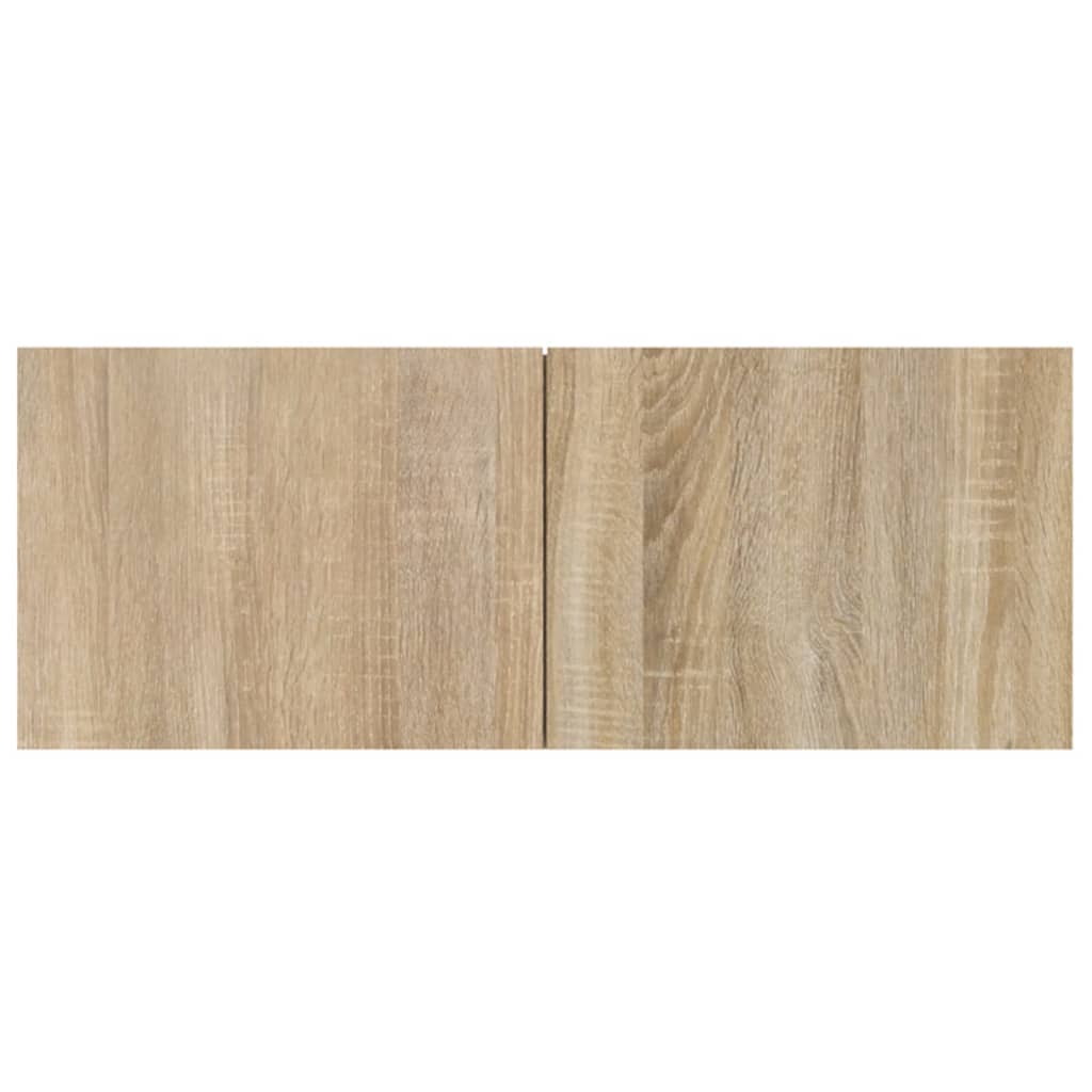Tv-wandmeubel bewerkt hout sonoma eikenkleurig is nu te koop bij PeponiXL, paradijselijk wonen!