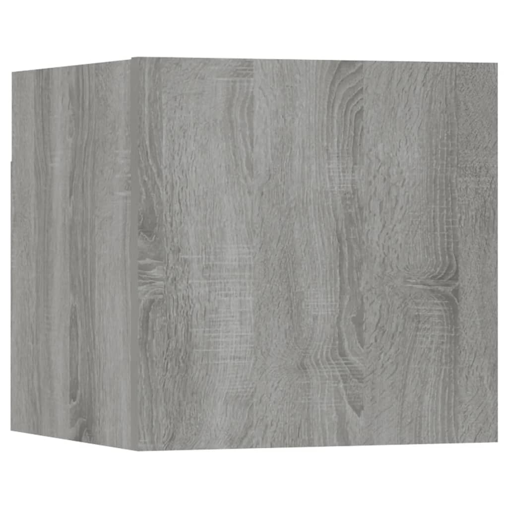 Tv-wandmeubel bewerkt hout grijs sonoma eikenkleurig is nu te koop bij PeponiXL, paradijselijk wonen!
