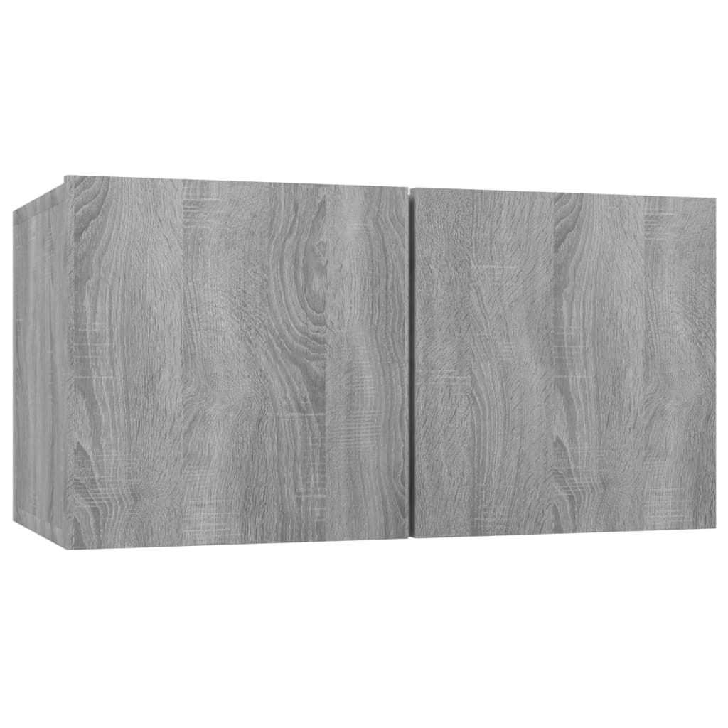 6-delige Tv-meubelset bewerkt hout grijs sonoma eikenkleurig is nu te koop bij PeponiXL, paradijselijk wonen!
