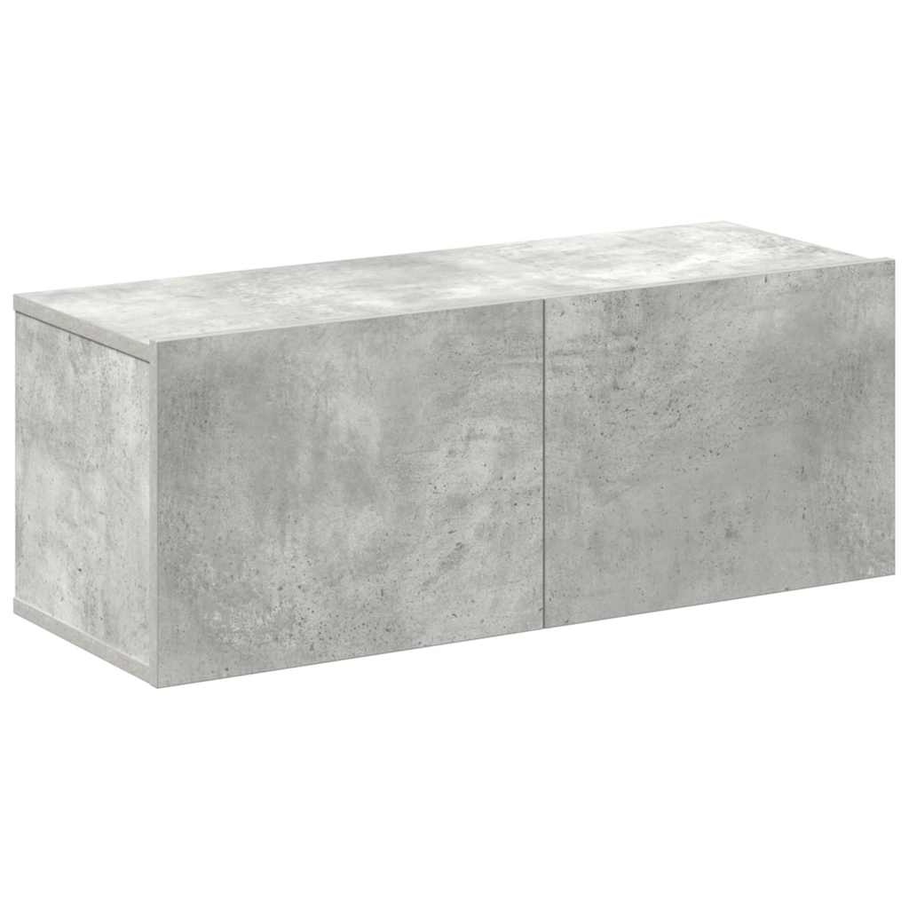 4-delige Tv-meubelset bewerkt hout betongrijs is nu te koop bij PeponiXL, paradijselijk wonen!