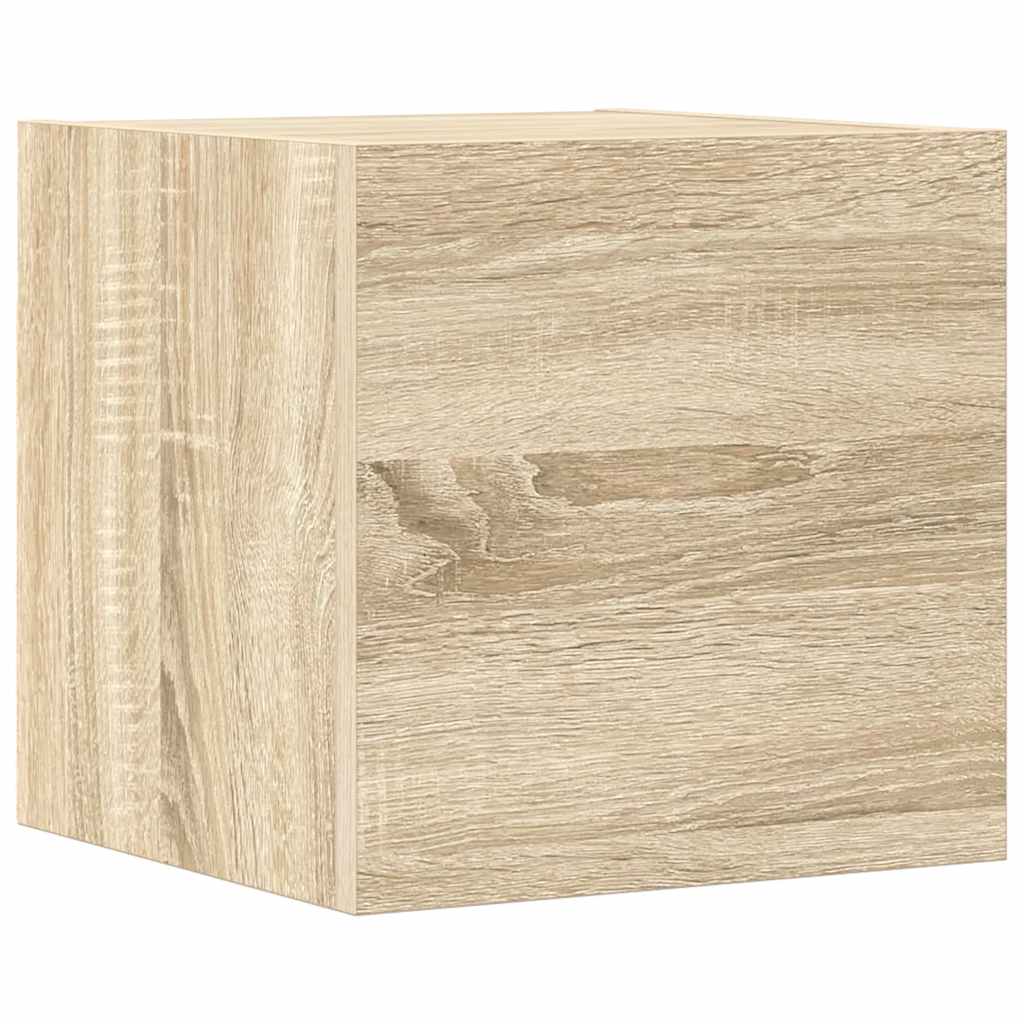 4-delige Tv-meubelset bewerkt hout sonoma eikenkleurig is nu te koop bij PeponiXL, paradijselijk wonen!