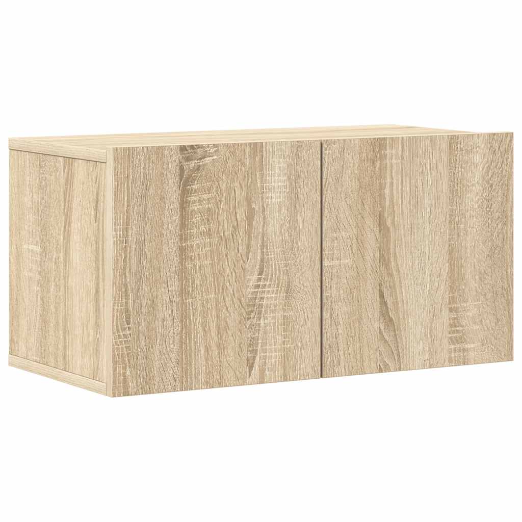 4-delige Tv-meubelset bewerkt hout sonoma eikenkleurig is nu te koop bij PeponiXL, paradijselijk wonen!