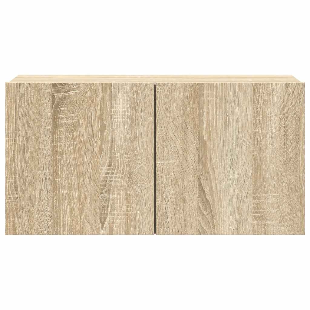 4-delige Tv-meubelset bewerkt hout sonoma eikenkleurig is nu te koop bij PeponiXL, paradijselijk wonen!