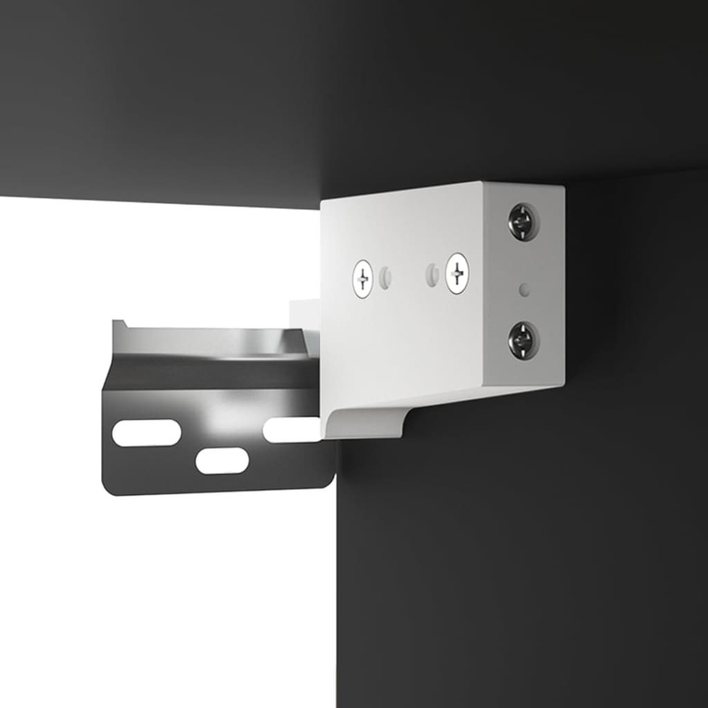 4-delige Tv-meubelset bewerkt hout zwart is nu te koop bij PeponiXL, paradijselijk wonen!