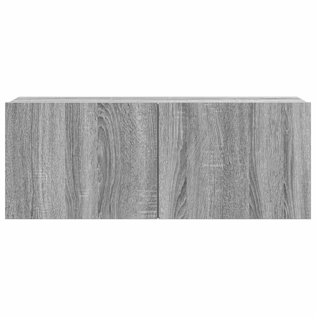 4-delige Tv-meubelset bewerkt hout grijs sonoma eikenkleurig is nu te koop bij PeponiXL, paradijselijk wonen!