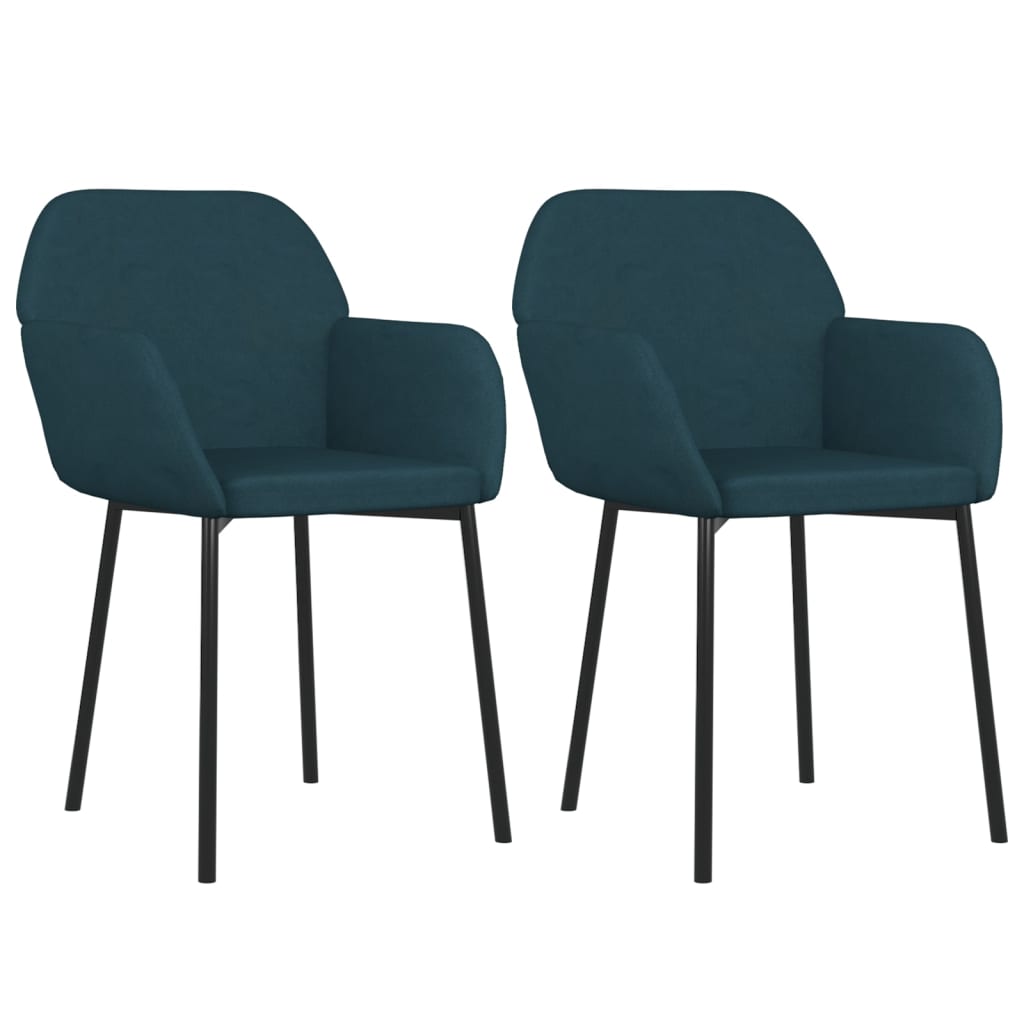 Eetkamerstoelen 2 st fluweel blauw is nu te koop bij PeponiXL, paradijselijk wonen!