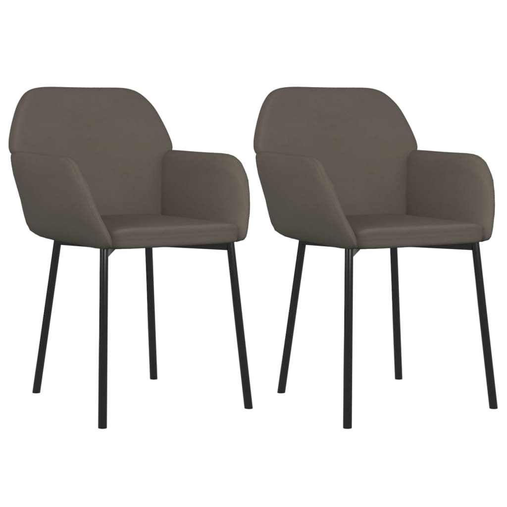 Eetkamerstoelen 2 st fluweel donkergrijs is nu te koop bij PeponiXL, paradijselijk wonen!