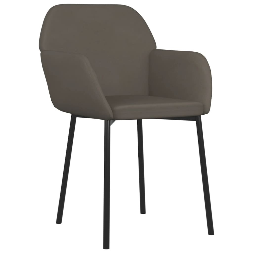 Eetkamerstoelen 2 st fluweel donkergrijs is nu te koop bij PeponiXL, paradijselijk wonen!