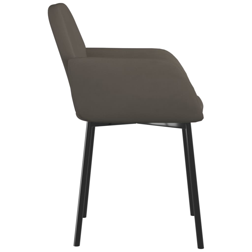 Eetkamerstoelen 2 st fluweel donkergrijs is nu te koop bij PeponiXL, paradijselijk wonen!