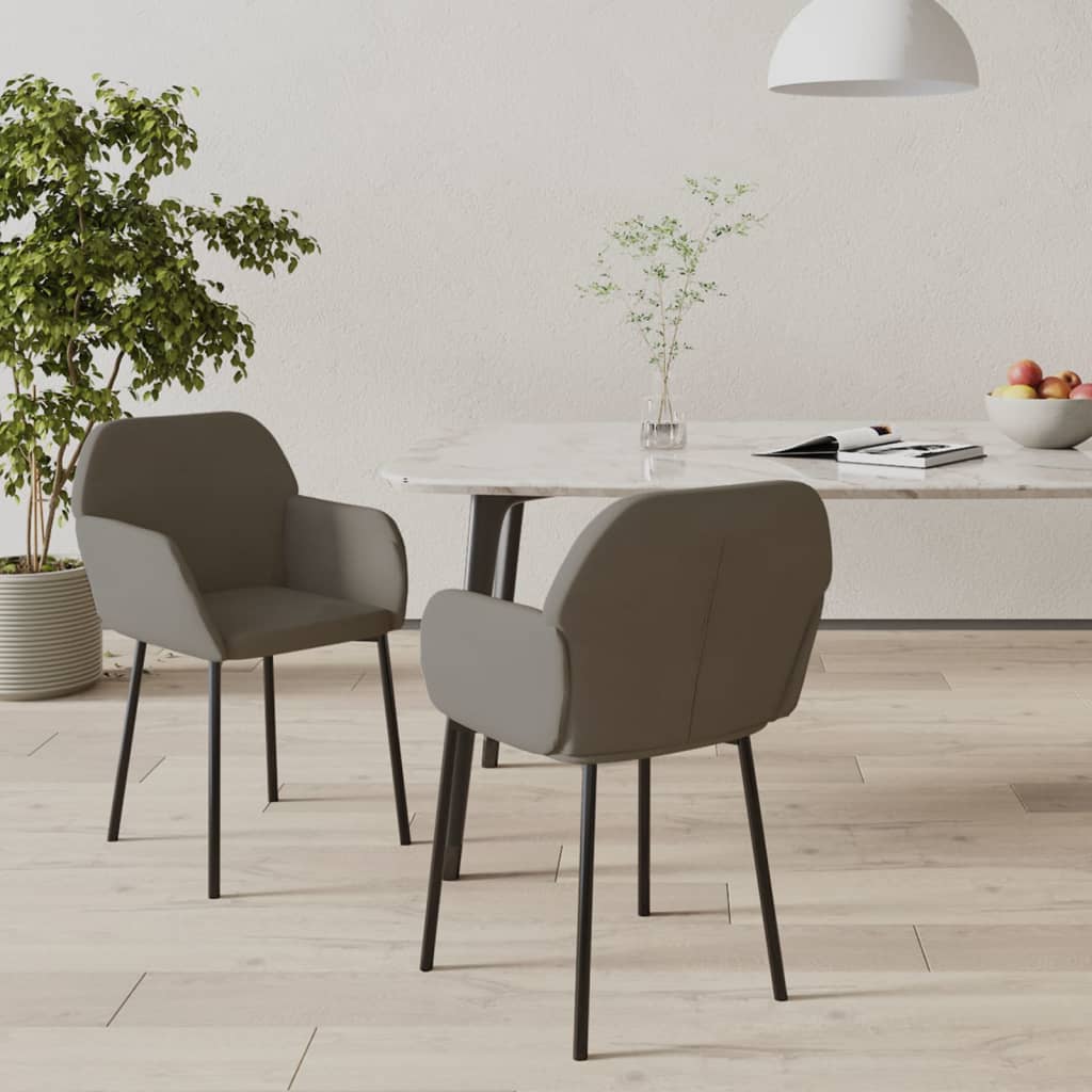 Eetkamerstoelen 2 st fluweel donkergrijs is nu te koop bij PeponiXL, paradijselijk wonen!