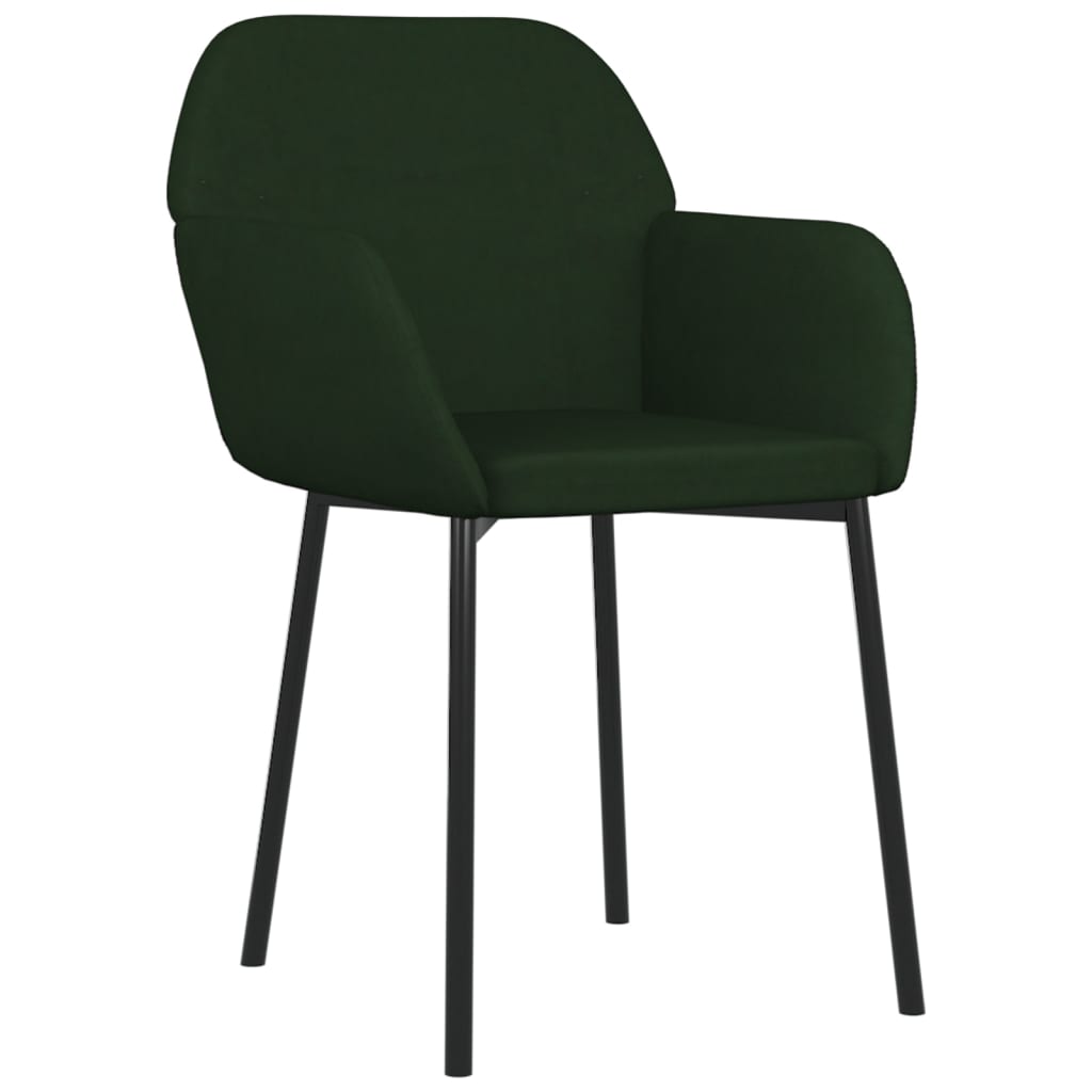 Eetkamerstoelen 2 st fluweel donkergroen is nu te koop bij PeponiXL, paradijselijk wonen!