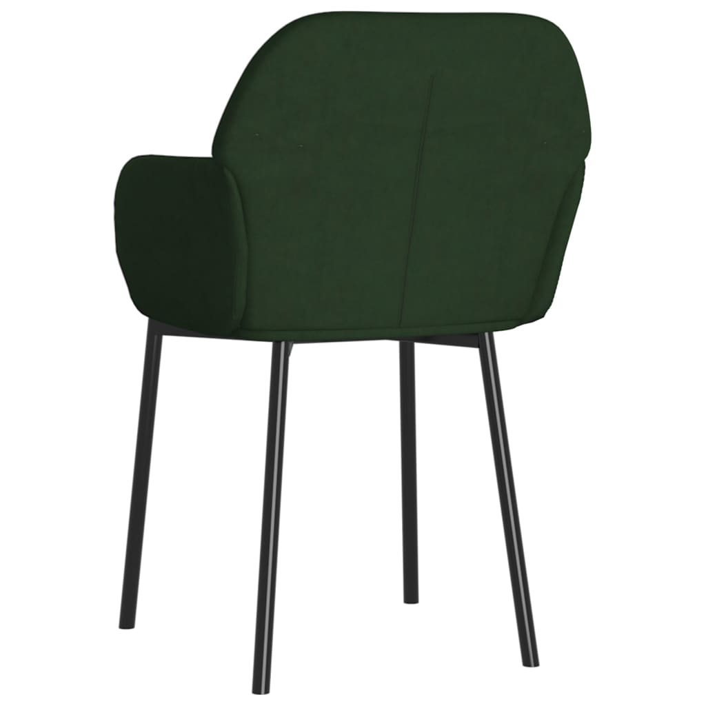 Eetkamerstoelen 2 st fluweel donkergroen is nu te koop bij PeponiXL, paradijselijk wonen!