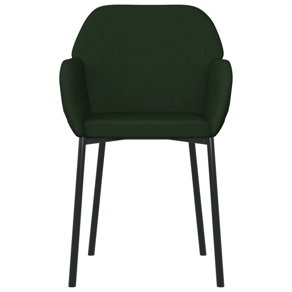 Eetkamerstoelen 2 st fluweel donkergroen is nu te koop bij PeponiXL, paradijselijk wonen!
