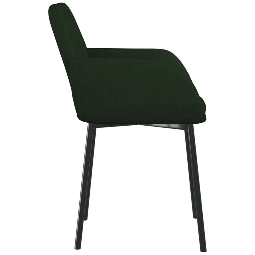 Eetkamerstoelen 2 st fluweel donkergroen is nu te koop bij PeponiXL, paradijselijk wonen!