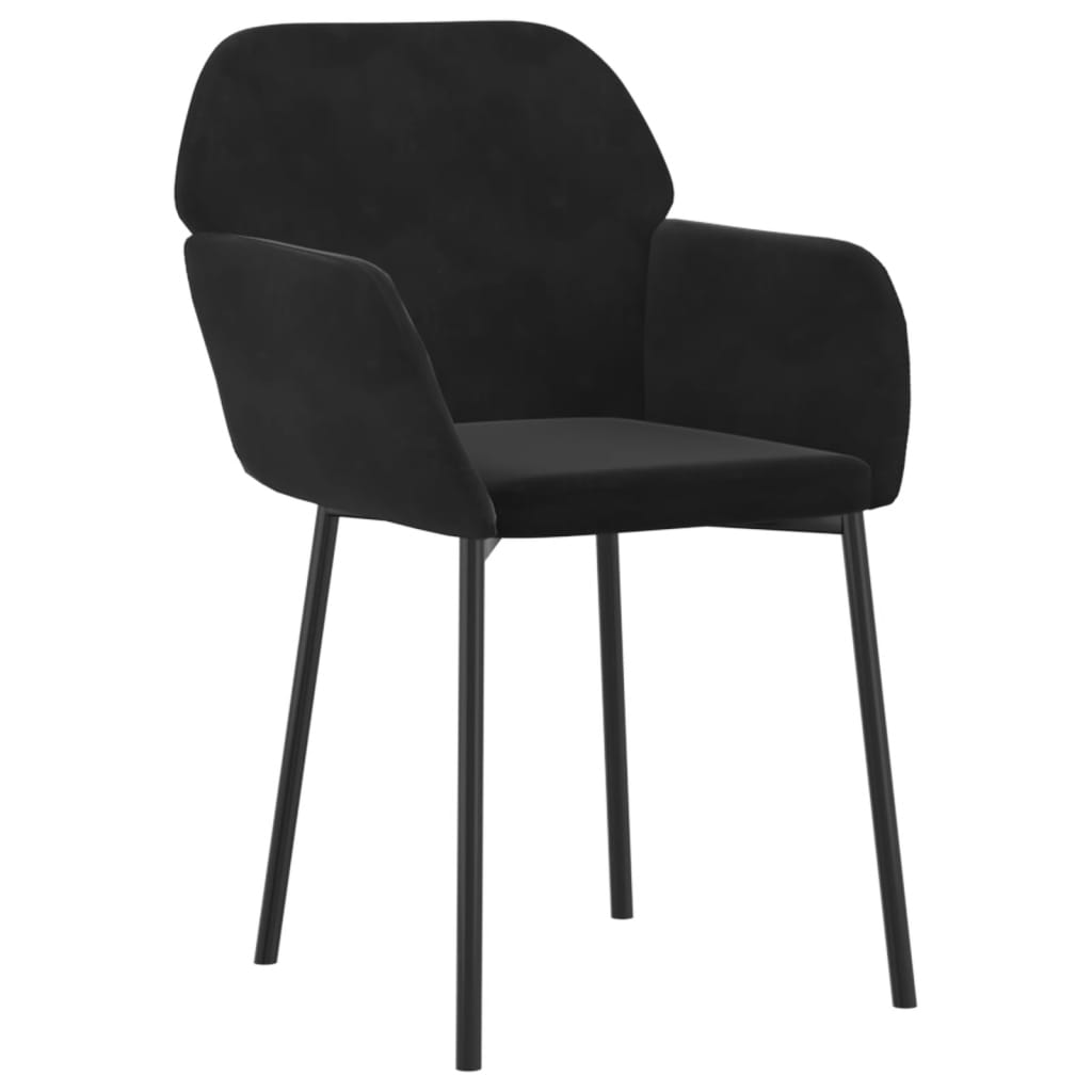 Eetkamerstoelen 2 st fluweel zwart is nu te koop bij PeponiXL, paradijselijk wonen!